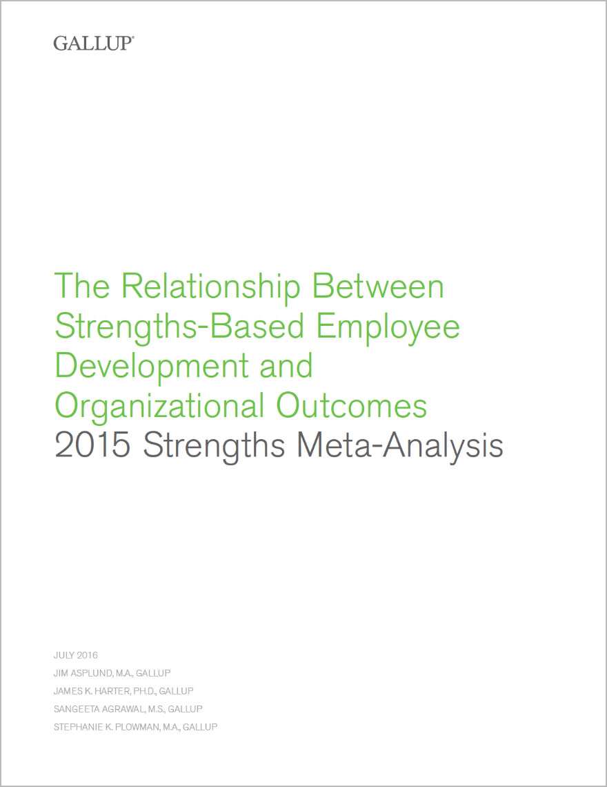 The cover of the 2015 Strengths Meta-Analysis Report