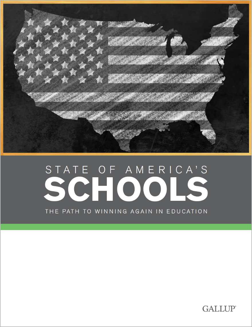 The cover of the State of America's Schools Report