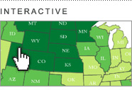 Image of interactive map Confidence Index Scores by State