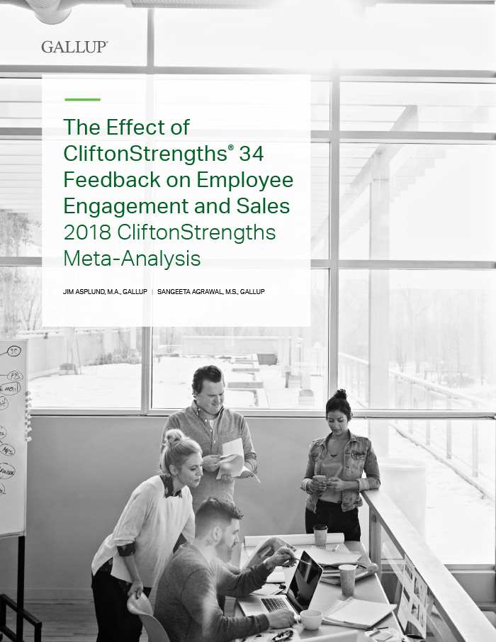 Cover of The Effect of CliftonStrengths 34 Feedback on Employee Engagement and Sales