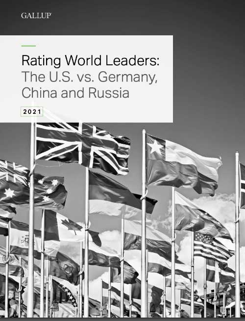 Report front cover of Gallup's Latest Rating World Leaders Report.