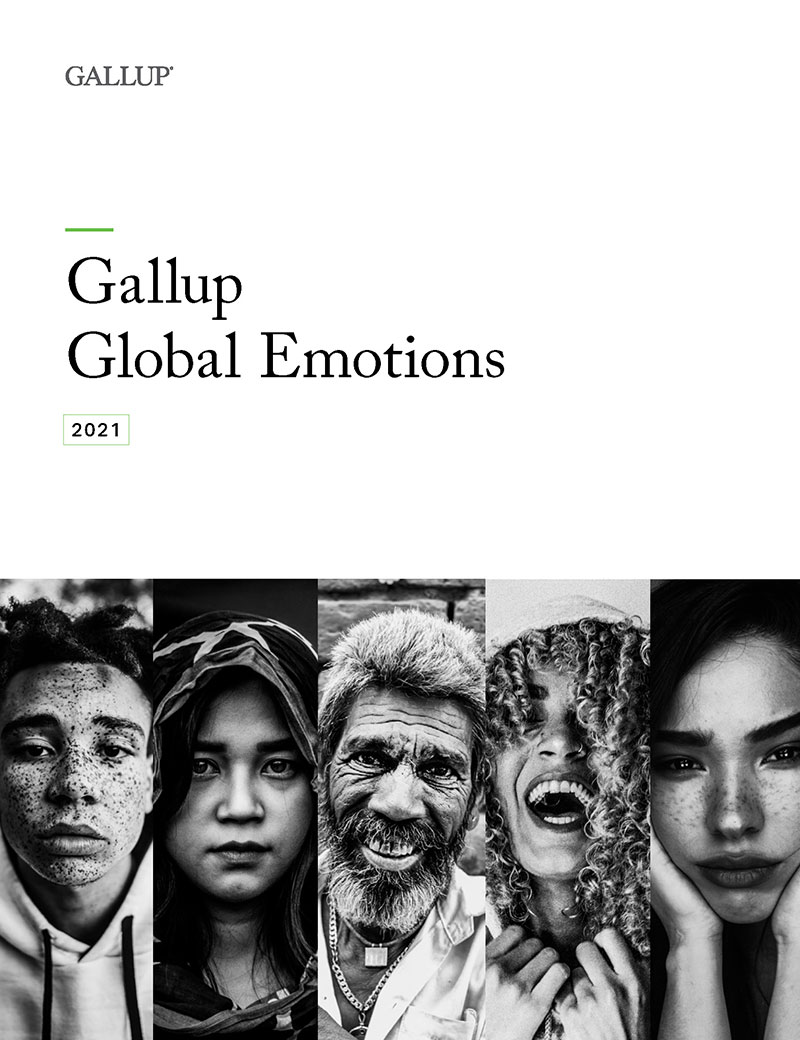 Report front cover of Gallup Global emotions.