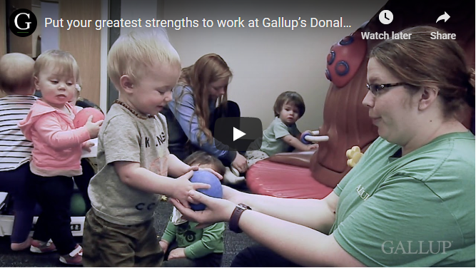 Play video: Put your greatest strengths to work at Gallup’s Donald O. Clifton Childhood Development Center