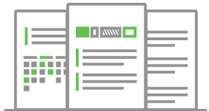 Low-detail illustration of a CliftonStrengths report.