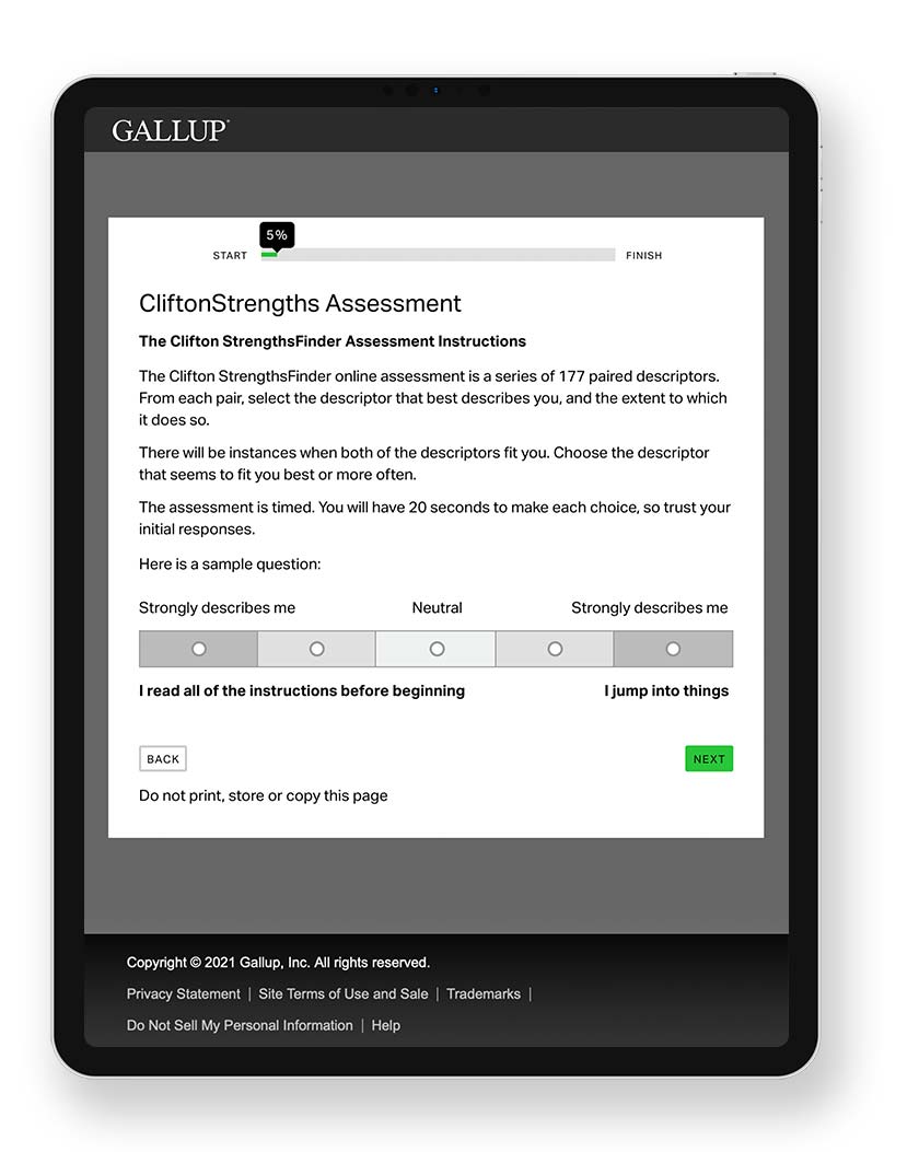 CliftonStrengths Online Talent Assessment | EN - Gallup
