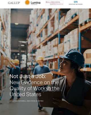 Cover for Not Just a Job: New Evidence on the Quality of Work in the United States