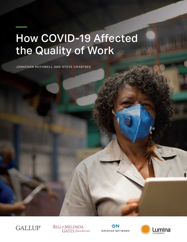 Report cover for How COVID-19 Affected the Quality of Work