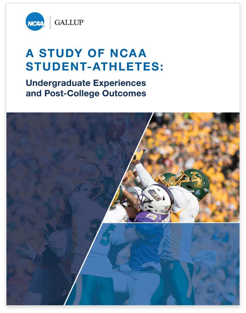 Report cover for A Study of NCAA Student-Athletes: Undergraduate Experiences and Post-College Outcomes.
