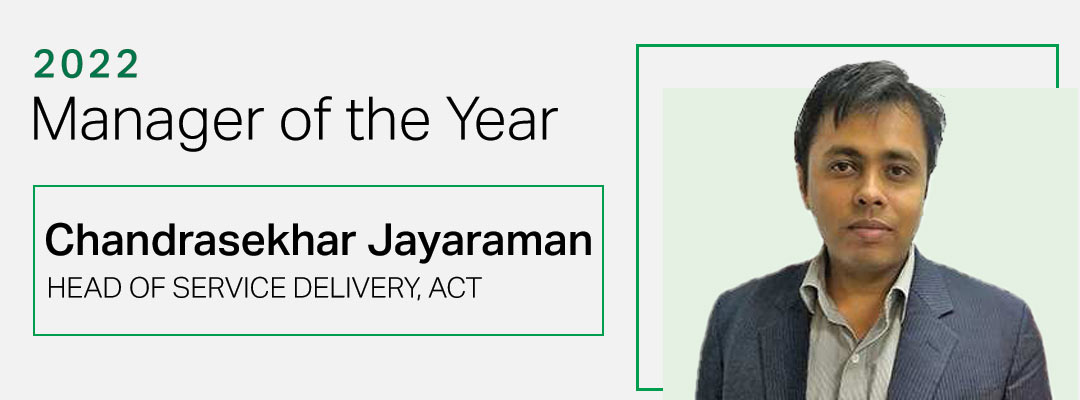 2022 Manager of the Year: Chandrasekhar Jayaraman