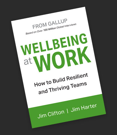 Cover of the book 'Wellbeing at Work' from Gallup