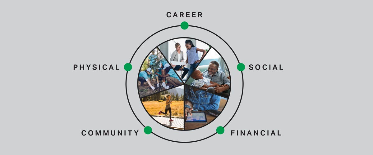 5 Elements of Wellbeing: Career, Social, Financial, Community and Physical