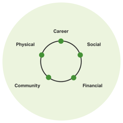 Gallup Wellbing Five: Career, Social, Financial, Community and Physical