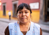 Portrait of a mature woman outdoors in Mexico