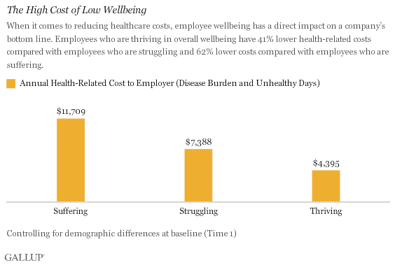 The High Cost of Low Wellbeing