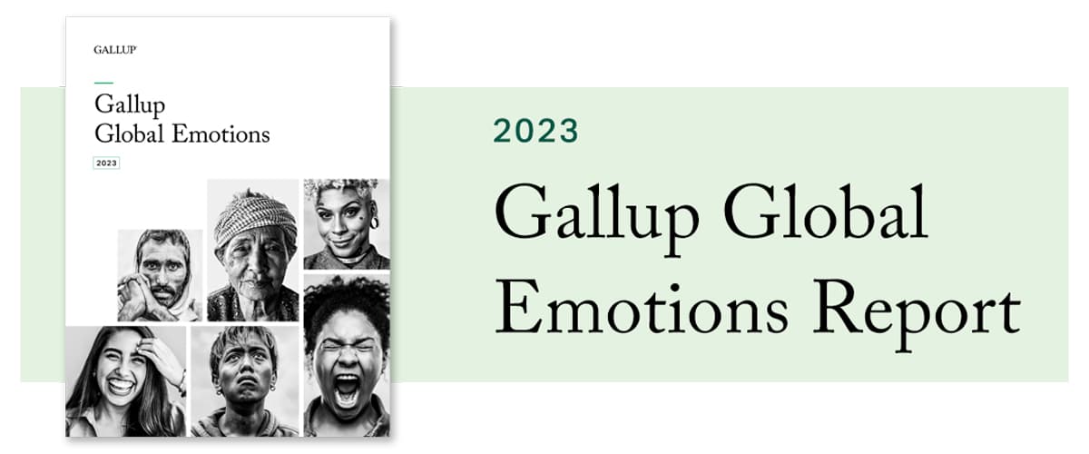 Report cover: 2023 Gallup Global Emotions Report.