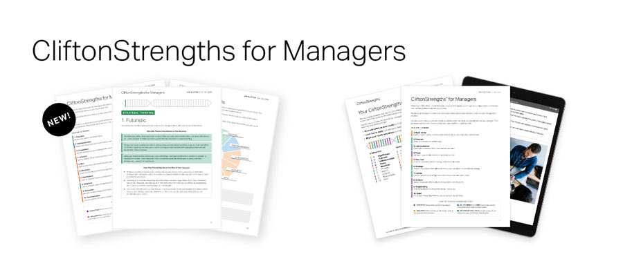 CliftonStrengths for Manager Report examples