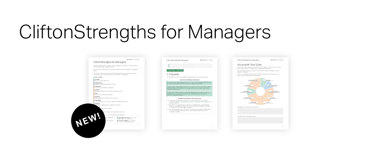 CliftonStrengths for Managers report example image