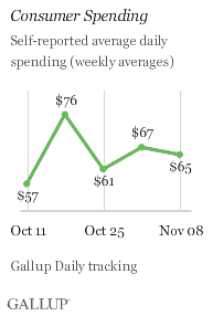 Consumer Spending: Weeks Ending Oct. 11-Nov. 8, 2009
