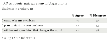 U.S. Students' Entrepreneurial Aspirations