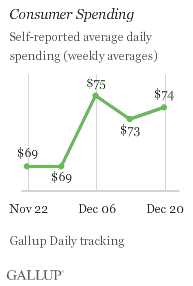 Consumer Spending, Weeks Ending Nov. 22-Dec. 20, 2009
