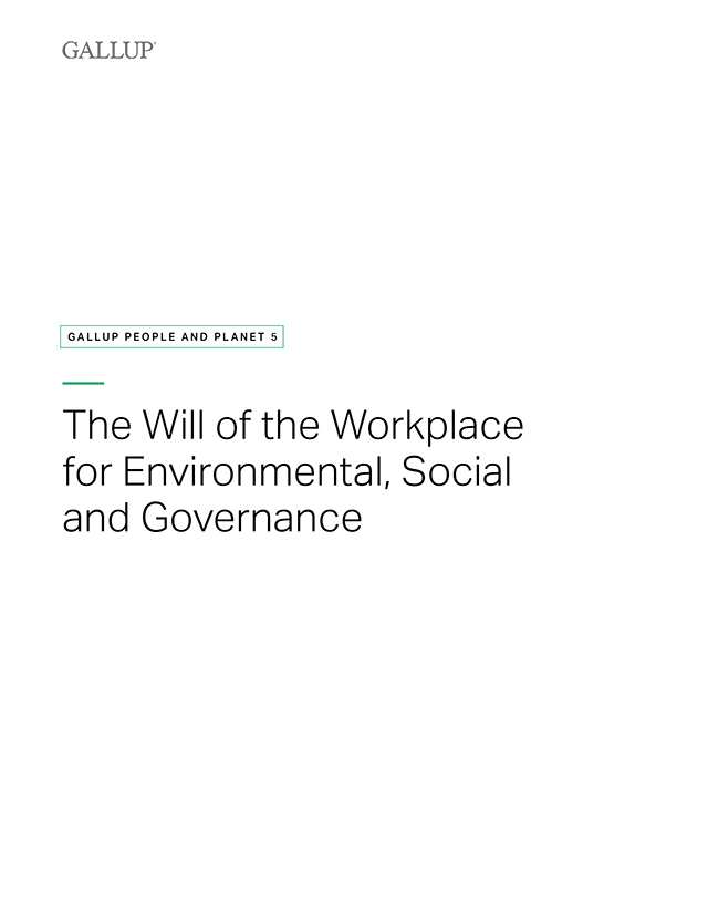 Cover of Gallup's Perspective Paper on ESG and the Will of the Workplace